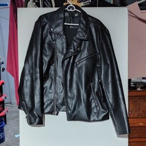 JF J.Ferrar Black Faux Leather Jacket